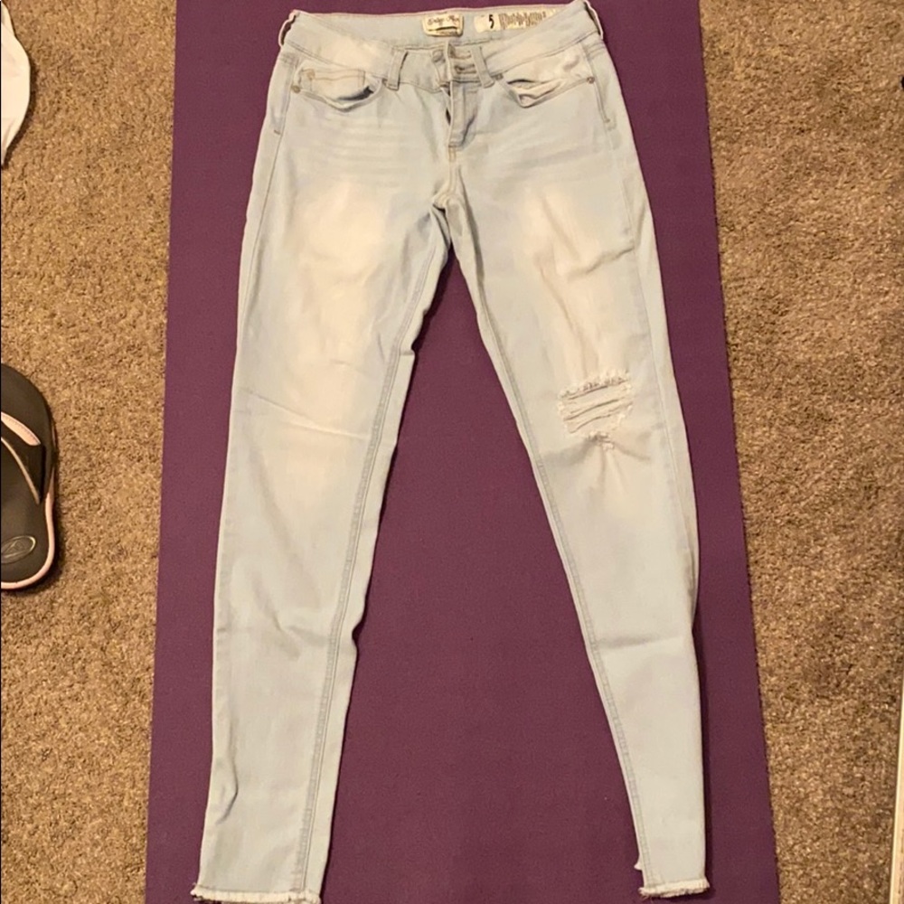 Light blue skinny jeans